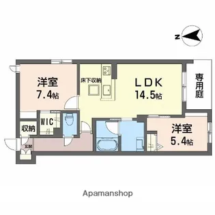 シャーメゾンフルリール【1階】の間取り