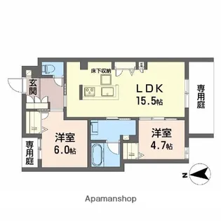 シャーメゾンフルリール【1階】の間取り