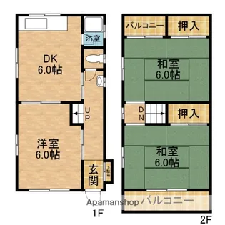 大阪府寝屋川市御幸東町【一戸建】の間取り
