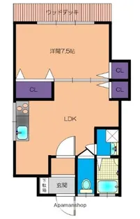 FRONTIER FIELD RS(RIVER SIDE)【1階】の間取り