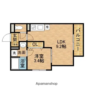 リテラス光善寺【2階】の間取り