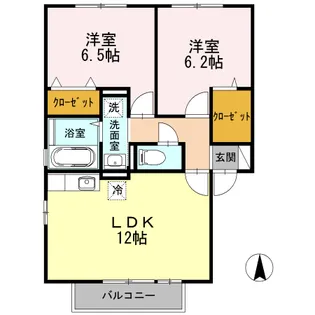 エスポワール東寝屋川B棟【2階】の間取り
