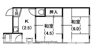 山田マンション【2階】の間取り