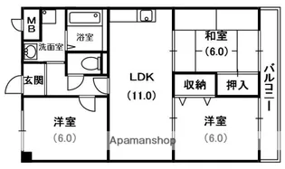3LDKの間取り画像