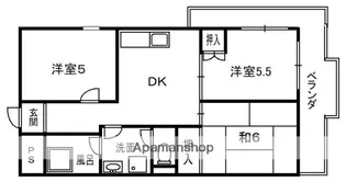 プリンスヴィラ寝屋川【9階】の間取り