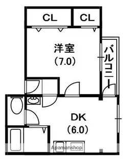 サンライズ萱島信和【2階】の間取り