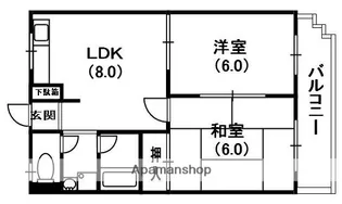 レ・シャンドール【3階】の間取り
