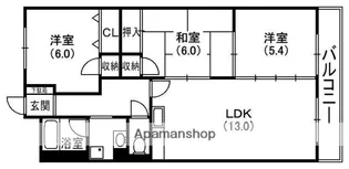 ブランカベルヴィル【3階】の間取り