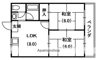 シャトーレジデント池田【3階】の間取り