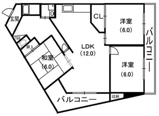 リバージュⅡ【4階】の間取り