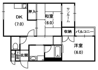 シティライフ林【1階】の間取り