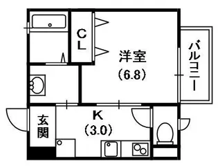 シャーメゾン松屋町【2階】の間取り