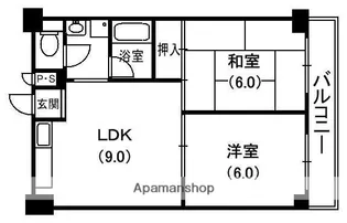 シャトーKITAⅡ【1階】の間取り