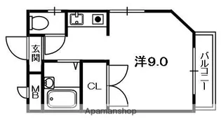 香里晴天マンション【2階】の間取り