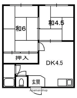 香里園森岡マンション1・2【2階】の間取り