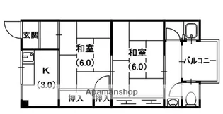 大作コーポ【3階】の間取り