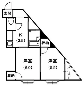 赤井マンション香里【3階】の間取り