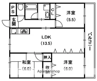 プランドール【6階】の間取り