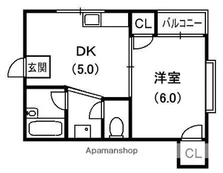 コスモハイツ【2階】の間取り
