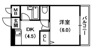 ロータリーマンション香里北之町【4階】の間取り