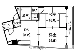 エム・ケイ7東香里園【5階】の間取り
