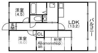 ミーテ・パラッツォⅡ【1階】の間取り