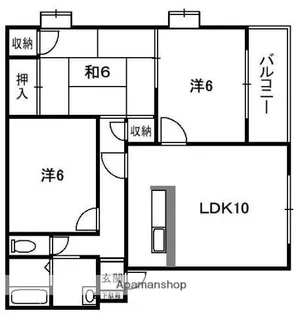 クイーンズコートC棟【1階】の間取り