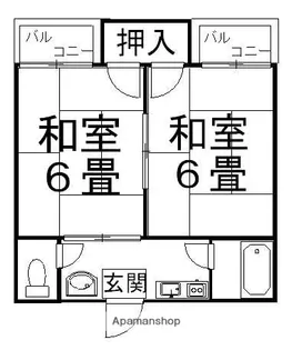 大阪府門真市北岸和田1丁目【マンション】の間取り