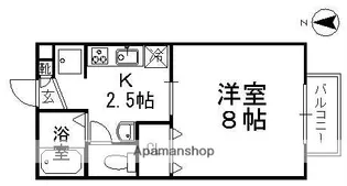 ラルゴ忍ヶ丘【2階】の間取り
