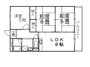 ピュアネスDOI【2-C号室】の間取り