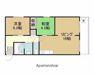 西廣マンション【4階】の間取り