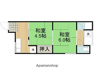 白芳荘9号館【1階】の間取り
