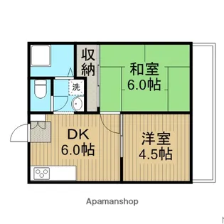 船本ハイツ A棟【1階】の間取り