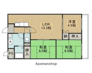 ハイツエンブレム【6階】の間取り