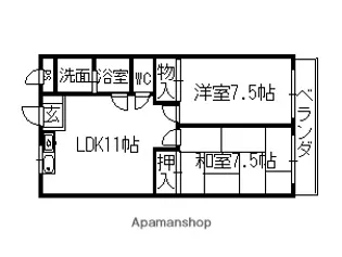 レジデンス宮本Ⅱ【2階】の間取り