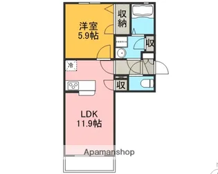 サンヒルズ阪奈A棟【1階】の間取り