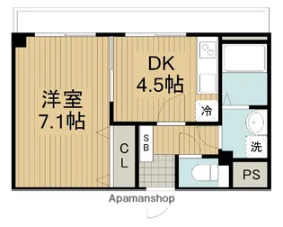 メゾンセリジェ【1階】の間取り