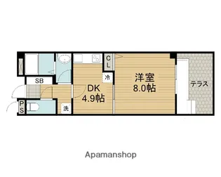 メゾンセリジェ【1階】の間取り