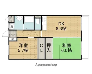 リバティさわだ【3階】の間取り