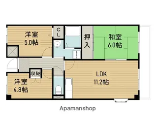 四條畷サカモトマンション【4階】の間取り