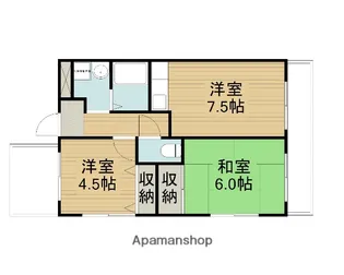 スタンドアップ忍ヶ丘【3階】の間取り