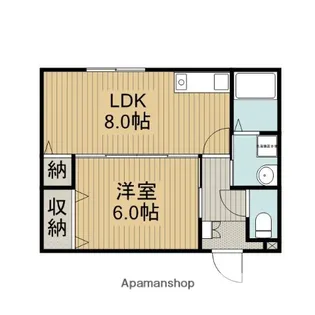 トモエハイツ7号館【2階】の間取り