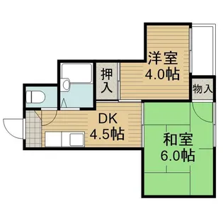 ベルデハイツ諸福【3階】の間取り