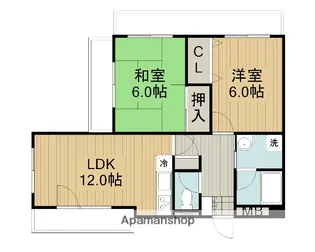 ルルド今米【2階】の間取り