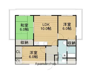 ルルド今米【3階】の間取り