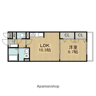 メゾンリヴィエール【1階】の間取り