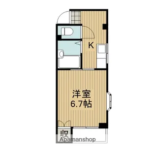 1Kの間取り画像