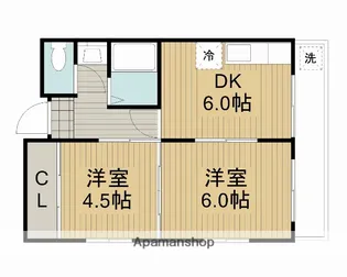 第三シャルマン四条畷【3階】の間取り