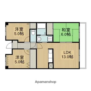 セレコート住道【1階】の間取り