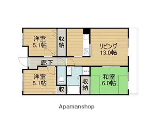 セレコート住道【2階】の間取り